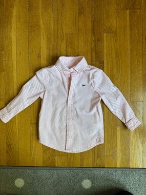 Vineyard Vines Pink and White Striped Button-Down Shirt - Kids